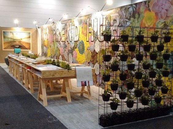 The chipboard table at the Trend Hub